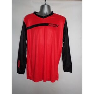 NORU Men's Sugo Off Road Jersey Red Large Motorcycle Motocross Performance